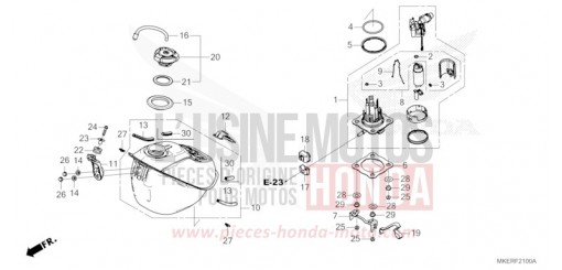 RESERVOIR A CARBURANT (CRF450R/RWE) CRF450RS de 2025